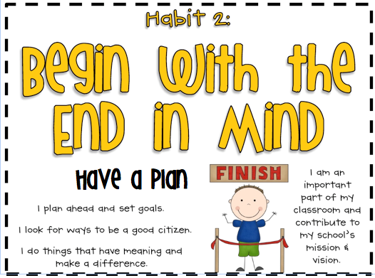 habit 2 begin with the end in mind essay